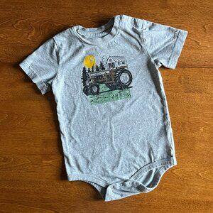 Carhartt gray tractor onesie 24m